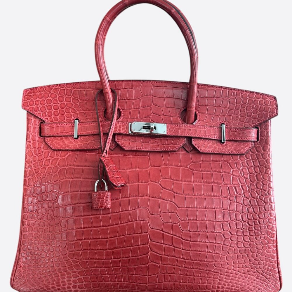 Hermes Red Crocodile Birkin 35
